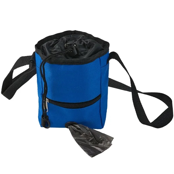 Pet treat carrier pouch with refillable compartment of disposable poop bags.... from ASI 52840 Evans Manufacturing