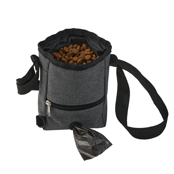 Pet treat carrier pouch with refillable compartment of disposable poop bags.... from ASI 52840 Evans Manufacturing