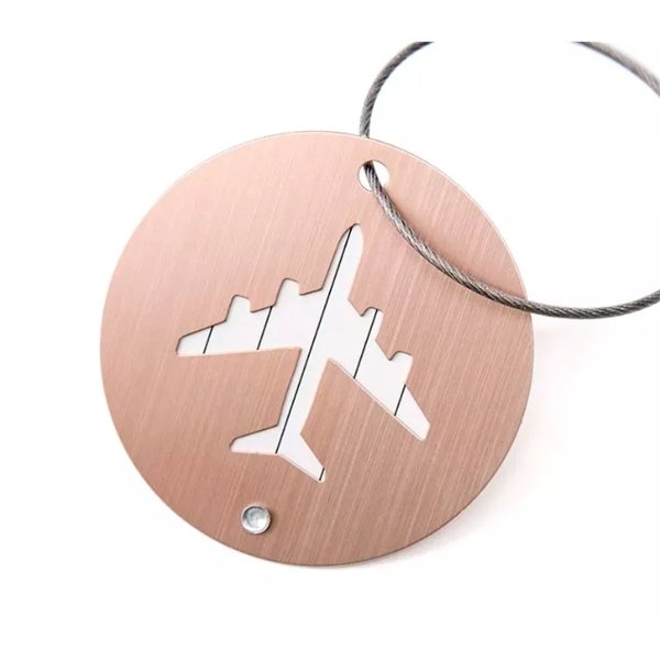 Aluminum luggage tag plus free laser engraved on back side plus... from ASI 37218 Athena Promo (tm)