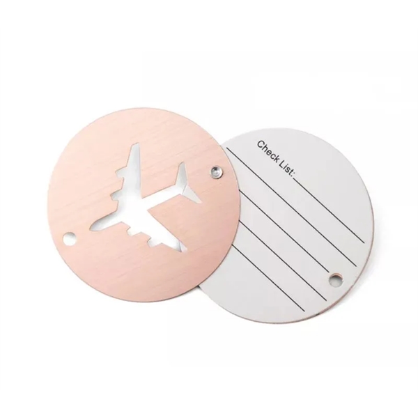 Aluminum luggage tag plus free laser engraved on back side plus... from ASI 37218 Athena Promo (tm)