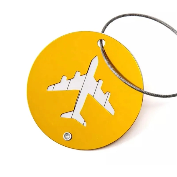 Aluminum luggage tag plus free laser engraved on back side plus... from ASI 37218 Athena Promo (tm)