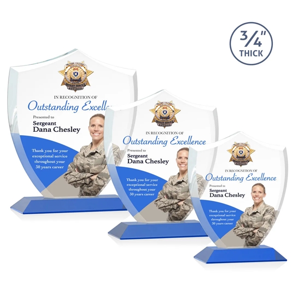 Scudo Shield VividPrint™ Award - Blue... from ASI 84592 St Regis Group / St Regis