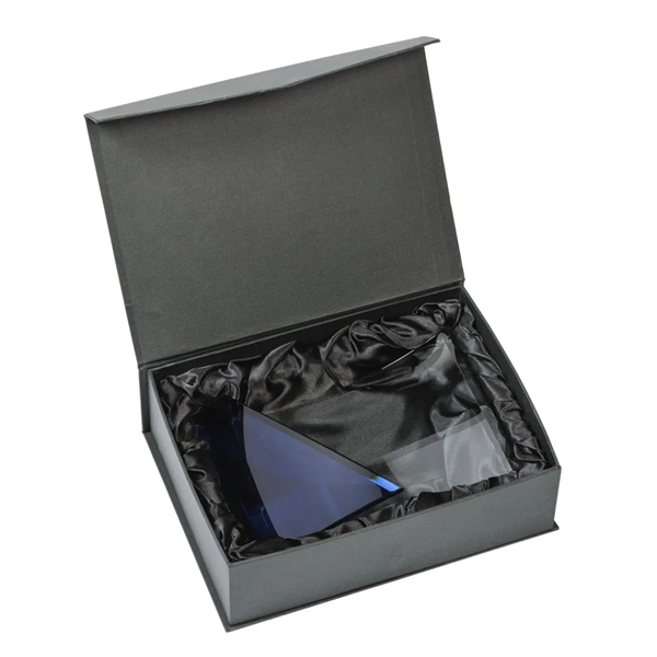 Ultra-Contemporary Starfire Crescent Award features a front curving ebony or sapphire... from ASI 84592 St Regis Group / St Regis