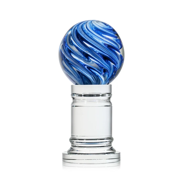 The mesmerizing Naples Art Glass Award features blue and white swirls... from ASI 84592 St Regis Group / St Regis