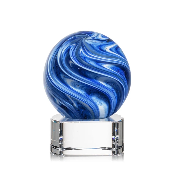 The mesmerizing Naples Art Glass Award features blue and white swirls... from ASI 84592 St Regis Group / St Regis