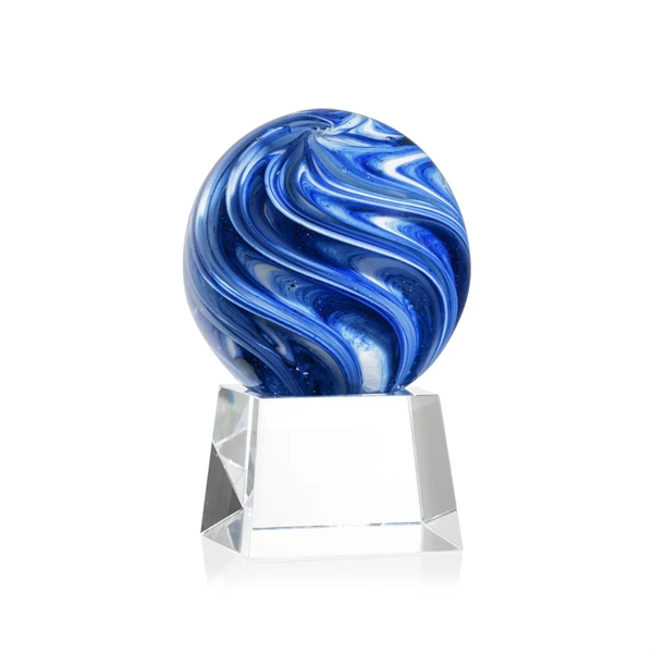 The mesmerizing Naples Art Glass Award features blue and white swirls... from ASI 84592 St Regis Group / St Regis