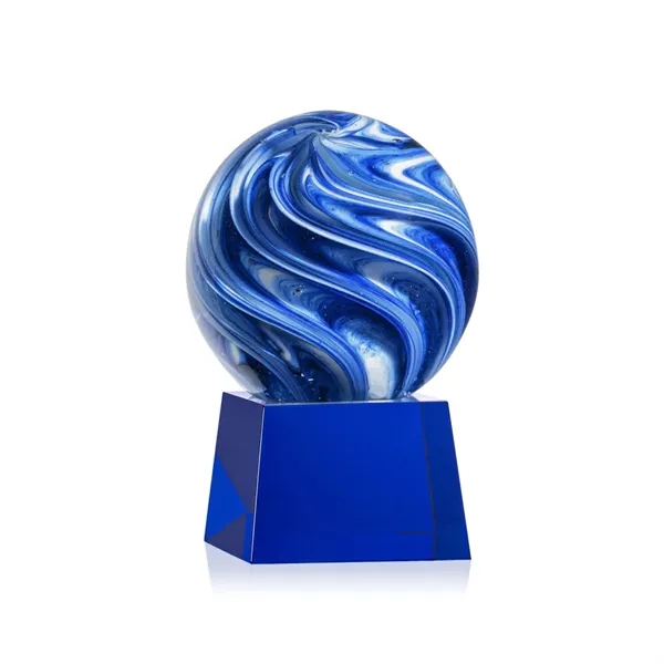 The mesmerizing Naples Art Glass Award features blue and white swirls... from ASI 84592 St Regis Group / St Regis
