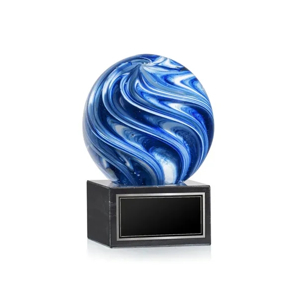 The mesmerizing Naples Art Glass Award features blue and white swirls... from ASI 84592 St Regis Group / St Regis