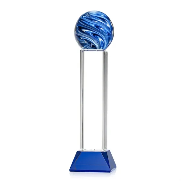 The mesmerizing Naples Art Glass Award features blue and white swirls... from ASI 84592 St Regis Group / St Regis