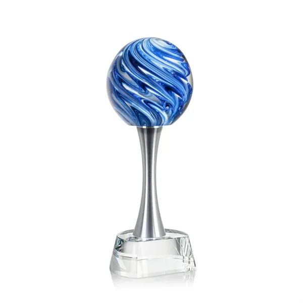 The mesmerizing Naples Art Glass Award features blue and white swirls... from ASI 84592 St Regis Group / St Regis