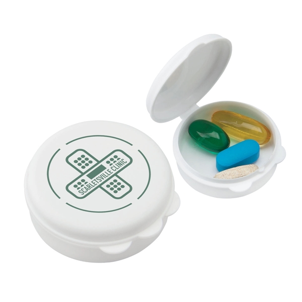 1 3/4" round plastic pill box.... from ASI 62190 Illini / Illini