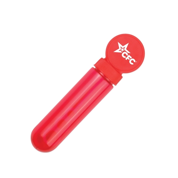 Customizable 5" plastic tube of bottles with topper.... from ASI 98360 WOWLine / WOWLine®