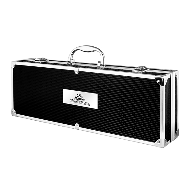 5 pc barbeque set secured in a durable aluminum case.... from ASI 40544 Binaco / Binaline