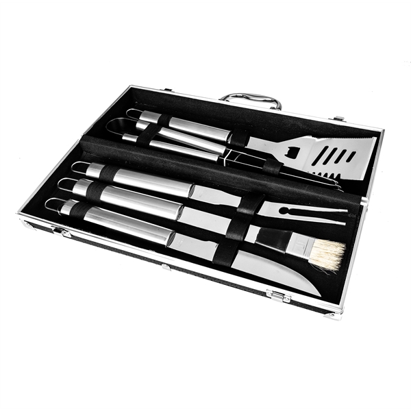 5 pc barbeque set secured in a durable aluminum case.... from ASI 40544 Binaco / Binaline