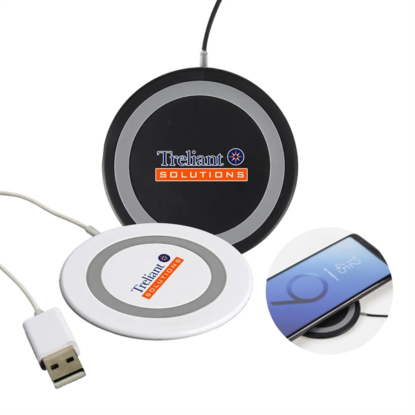 5"w QI Round Wireless Charging Pad... from ASI 41511 Brainchild USA Inc