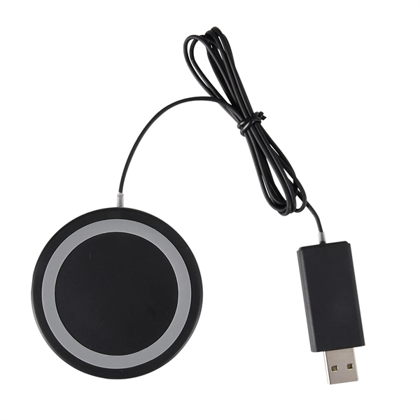 5"w QI Round Wireless Charging Pad... from ASI 41511 Brainchild USA Inc