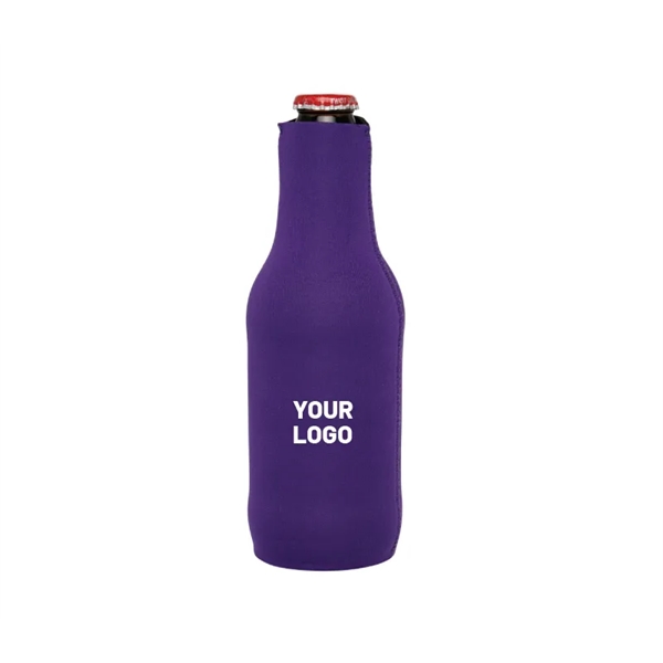 Zippered Neoprene Bottle Cooler with 1 color silkscreen imprint on 1... from ASI 37218 Athena Promo (tm)