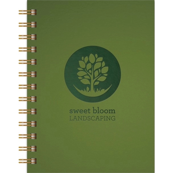 5" x 7" notepad with satiny shimmer paperboard front cover, black... from ASI 91340 Journalbooks/Timeplanner Calendars