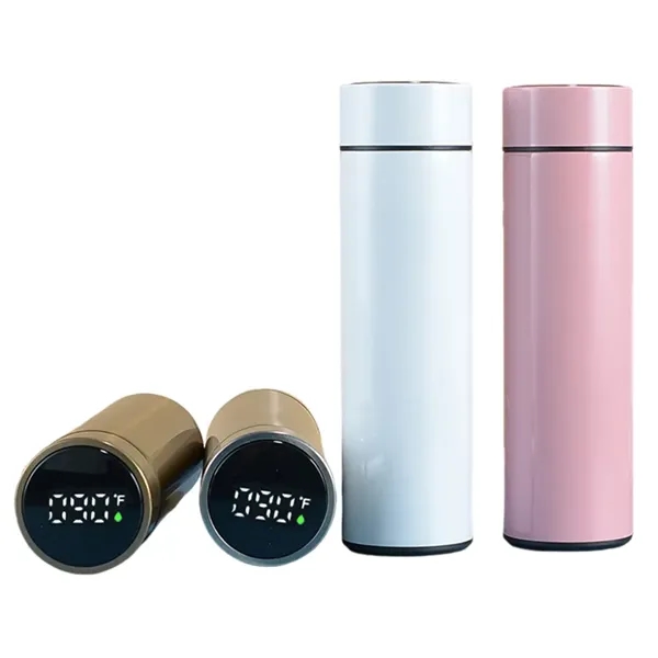 16.2 oz. stainless steel thermal tumbler with temperature display plus 1c1p... from ASI 37218 Athena Promo (tm)
