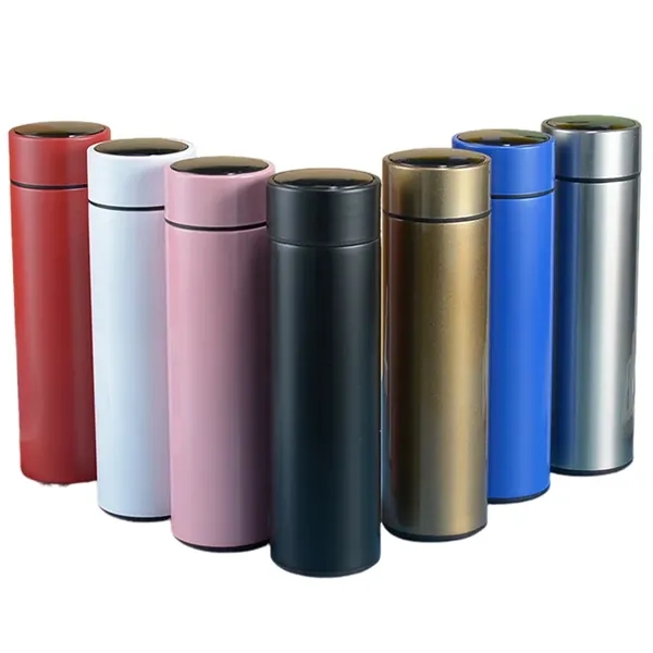 16.2 oz. stainless steel thermal tumbler with temperature display plus 1c1p... from ASI 37218 Athena Promo (tm)