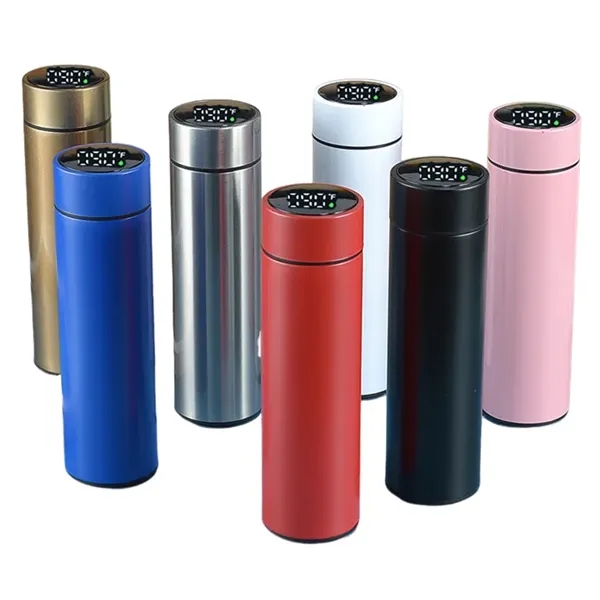 16.2 oz. stainless steel thermal tumbler with temperature display plus 1c1p... from ASI 37218 Athena Promo (tm)