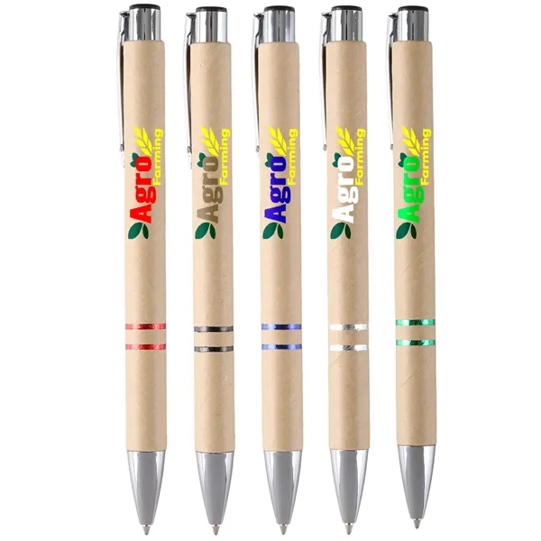 A stylish pen made with a recycled paper barrel, chrome accents,... from ASI 61966 HPG / Hub Pen