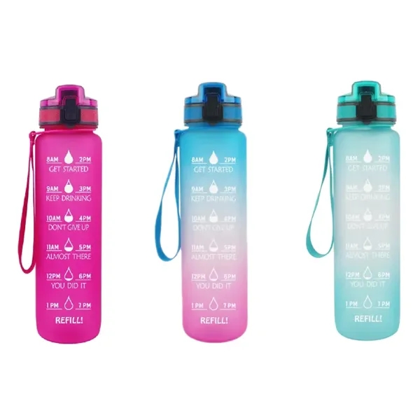 Frosted fitness sports water bottle, 32 oz. plus 1 color silkscreen... from ASI 37218 Athena Promo (tm)