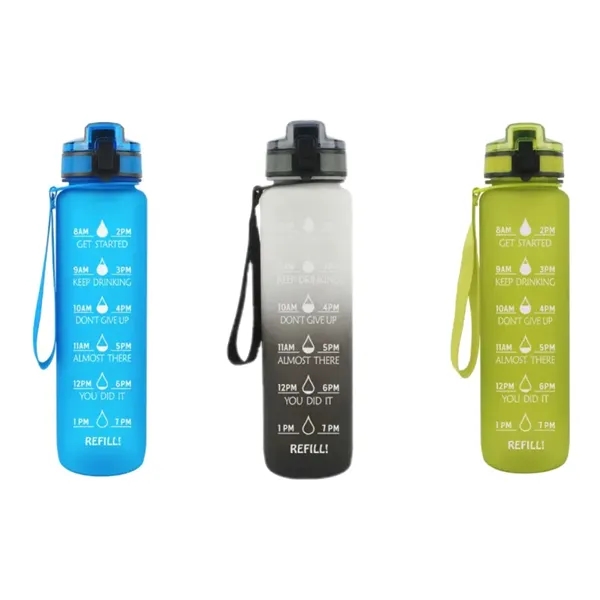 Frosted fitness sports water bottle, 32 oz. plus 1 color silkscreen... from ASI 37218 Athena Promo (tm)