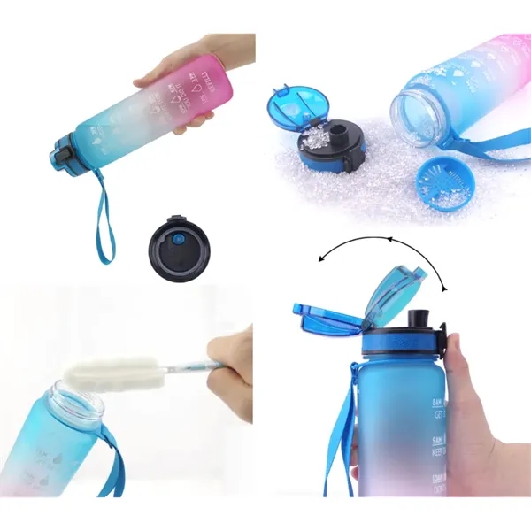 Frosted fitness sports water bottle, 32 oz. plus 1 color silkscreen... from ASI 37218 Athena Promo (tm)