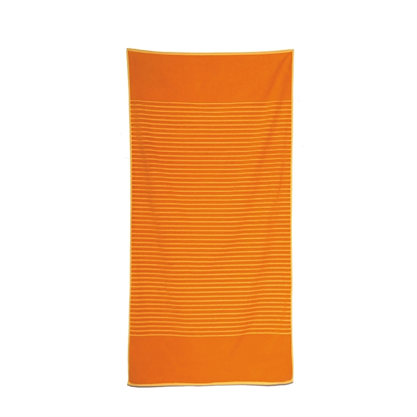 34" x 72" beach towel with complementary color patterns on either... from ASI 91605 Towel Specialties