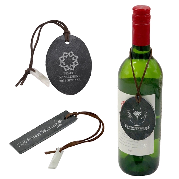 Natural slate tag for wine bottle... from ASI 98766 Yanlee Trading Co Ltd / Delite Promotional Products