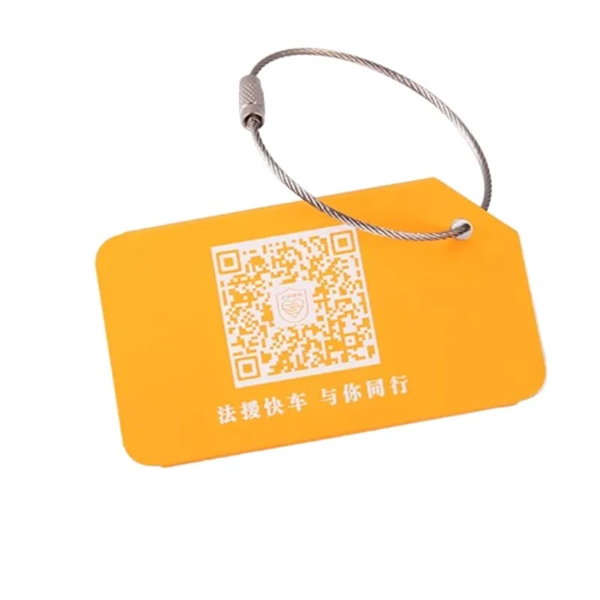 Aluminum luggage tag plus free laser engraved on back side plus... from ASI 37218 Athena Promo (tm)