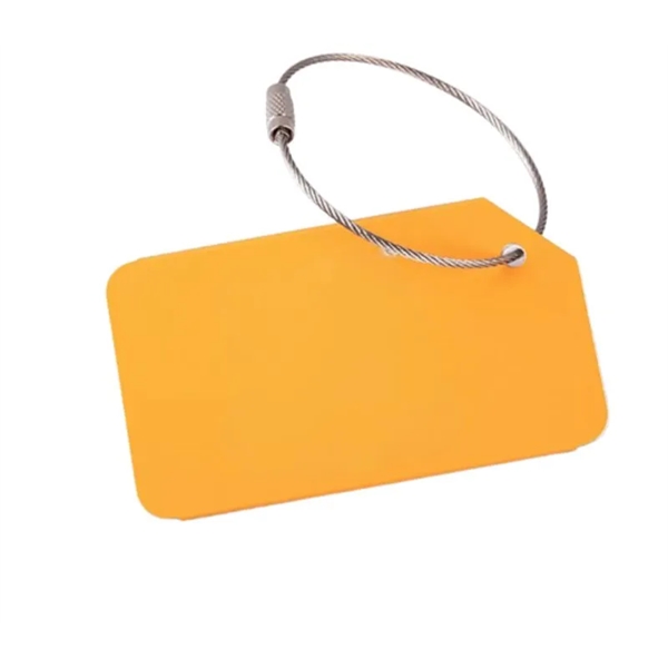 Aluminum luggage tag plus free laser engraved on back side plus... from ASI 37218 Athena Promo (tm)