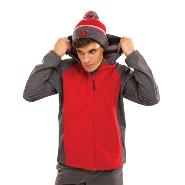 Reflective beanie with 2 color pom pom.... from ASI 37461 Augusta Sportswear / Holloway Sportswear