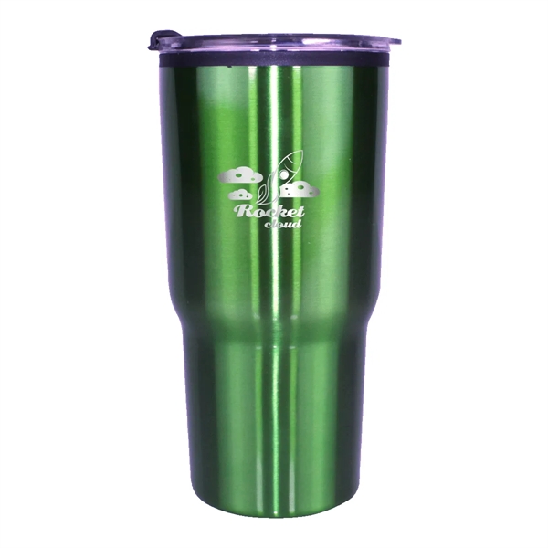 20 oz. Ares Tumbler with Stainless Straw/Flip Top Lid, Laser... from ASI 30270 Aakron Line