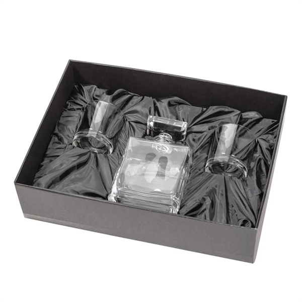 The Maschito Lead-Free Crystalline Decanter Set features a square decanter with... from ASI 84592 St Regis Group