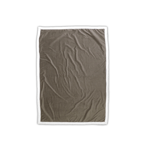 50" x 60" throw blanket constructed from micro mink and faux... from ASI 91605 Towel Specialties / Cobblestone Mills