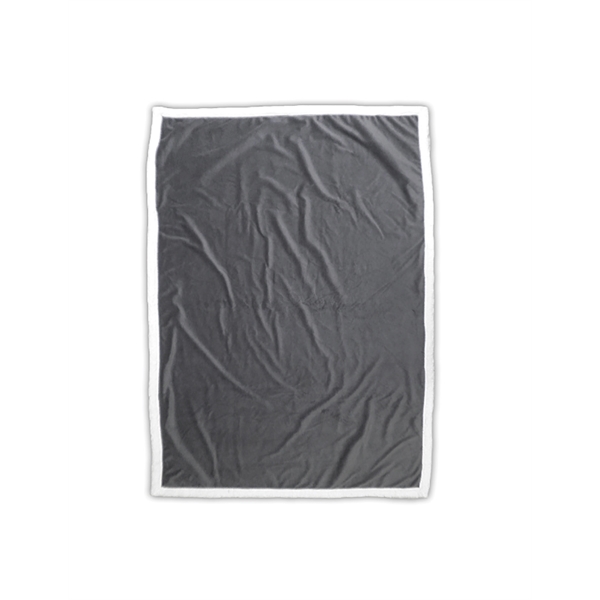 50" x 60" throw blanket constructed from micro mink and faux... from ASI 91605 Towel Specialties / Cobblestone Mills