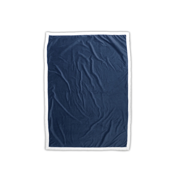 50" x 60" throw blanket constructed from micro mink and faux... from ASI 91605 Towel Specialties / Cobblestone Mills