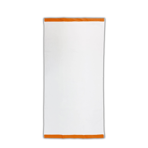 30" x 60" beach towel made of plush white Turkish terry... from ASI 91605 Towel Specialties