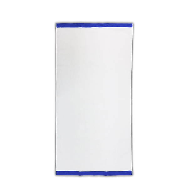 30" x 60" beach towel made of plush white Turkish terry... from ASI 91605 Towel Specialties