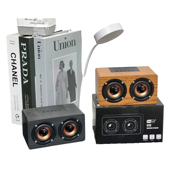 Wooden subwoofer wireless Bluetooth speaker plus 1 color silkscreen imprint on... from ASI 37218 Athena Promo (tm)