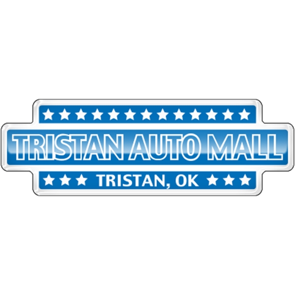 5.793" x 1.912" stacked rectangles domed auto ad with permanent adhesive... from ASI 89910 Stouse, LLC