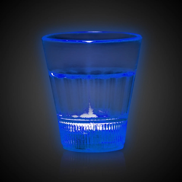 2 ounce acrylic plastic LED light up shot glasses with three... from ASI 42016 Brighter Promotions Inc