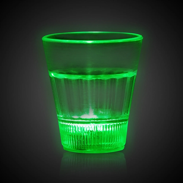 2 ounce acrylic plastic LED light up shot glasses with three... from ASI 42016 Brighter Promotions Inc