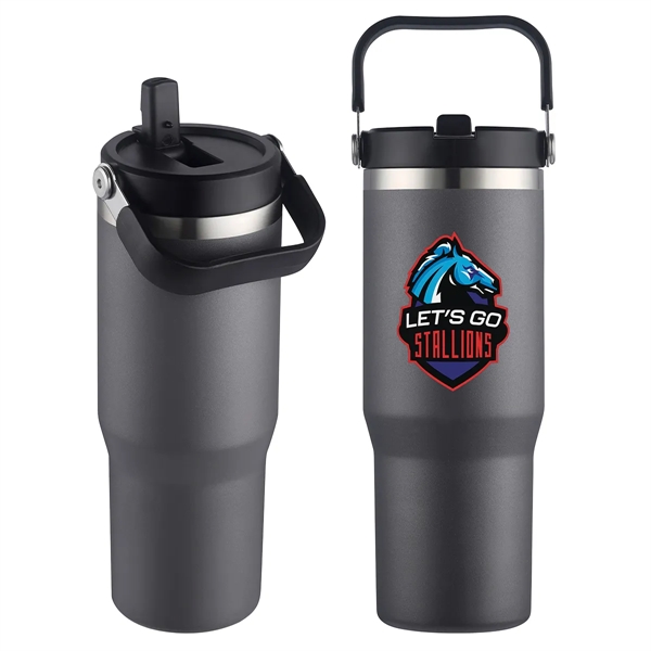 30 oz Vacuum Insulated Tumbler with Flip Top Spout... from ASI 36730 Ariel Premium Supply Inc