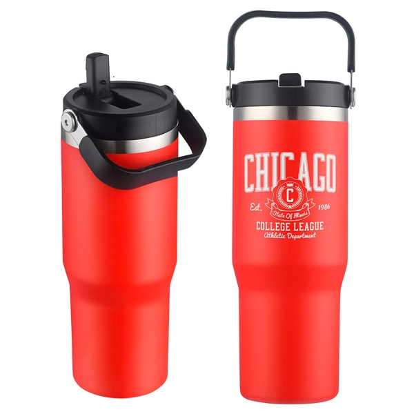 30 oz Vacuum Insulated Tumbler with Flip Top Spout... from ASI 36730 Ariel Premium Supply Inc