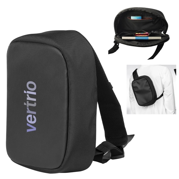 3" x 11" x 8" sling bag with zippered main compartment,... from ASI 61125 Hit Promotional Products / Hit®