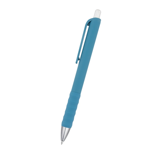 Plunger action medium gel ink pen with rubberized barrel.... from ASI 61125 Hit Promotional Products / Hit®