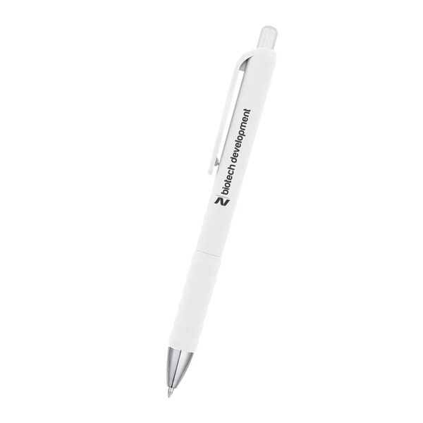 Plunger action medium gel ink pen with rubberized barrel.... from ASI 61125 Hit Promotional Products / Hit®